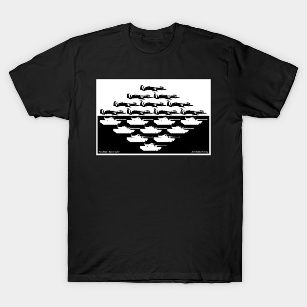 Art of War - Escher Style T-Shirt by Illustratorator